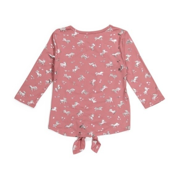 Lily Bleu Jenna & Jessie girls tie front top with scrunchie. - Picture 2 of 8